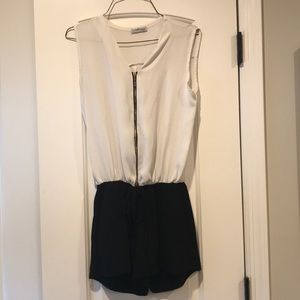 La Belle Française Black and White Romper